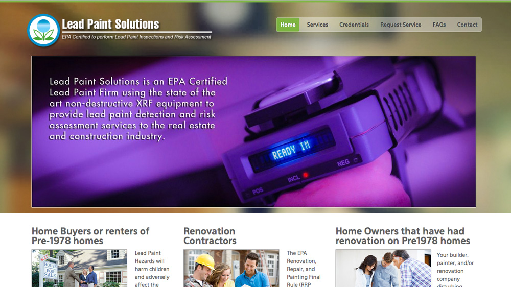 Lead Paint Solutions website