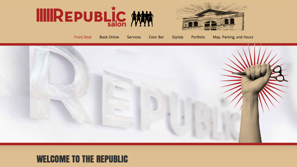 Republic Salon website