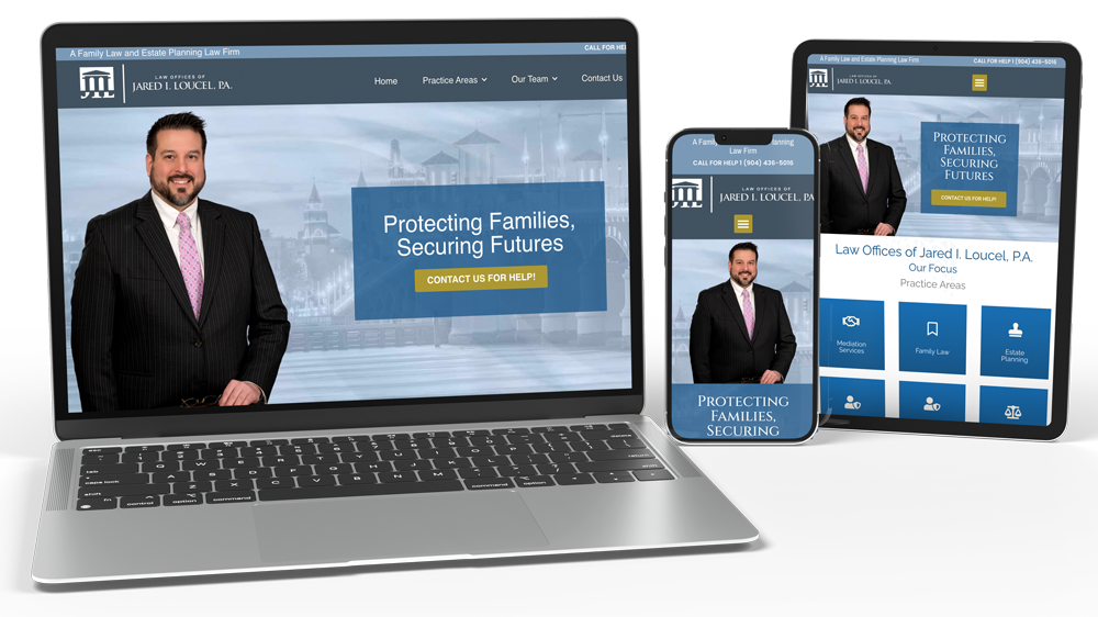 Various devices displaying websites